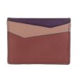 LOEWE Anagram Leather Puzzle Card Holder Card Case Pink Beige Purple Sale