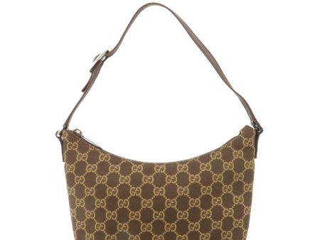 GUCCI GG Canvas Leather Purse Hand Bag Shoulder Bag Brown 005.0813 Sale