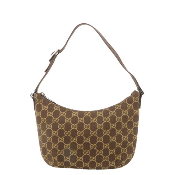 GUCCI GG Canvas Leather Purse Hand Bag Shoulder Bag Brown 005.0813 Sale