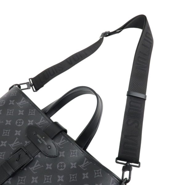 Louis Vuitton Monogram Eclipse Saumur Tote Bag Black Gray M45914 on Sale