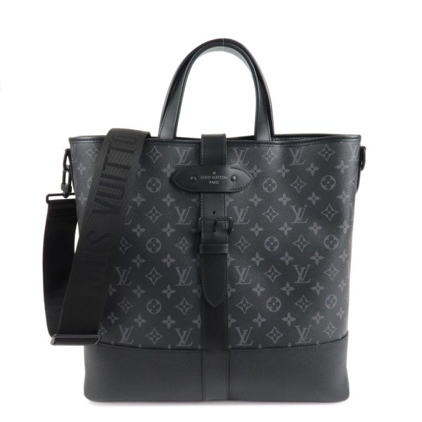 Louis Vuitton Monogram Eclipse Saumur Tote Bag Black Gray M45914 on Sale