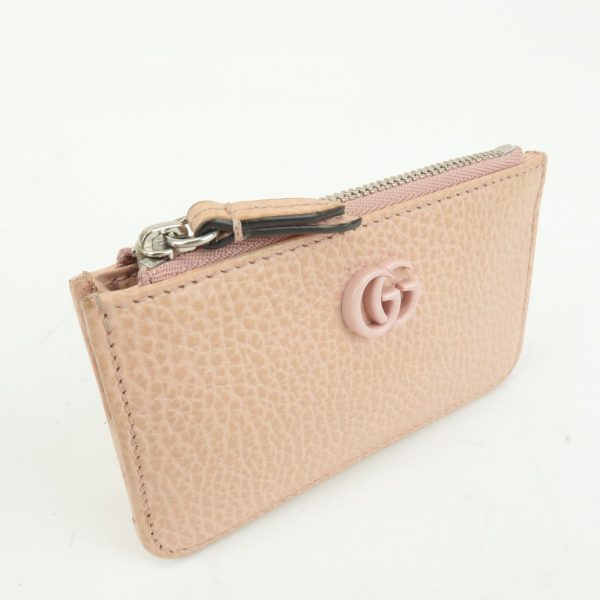 GUCCI GG Marmont Leather Fragment Case Card Case Pink 701070 For Sale