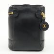 CHANEL Bicolore Lamb Skin Vanity Bag Hand Bag Black A01619 For Cheap