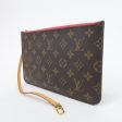 Louis Vuitton Monogram Neverfull MM Pouch Brown Fuchsia Online