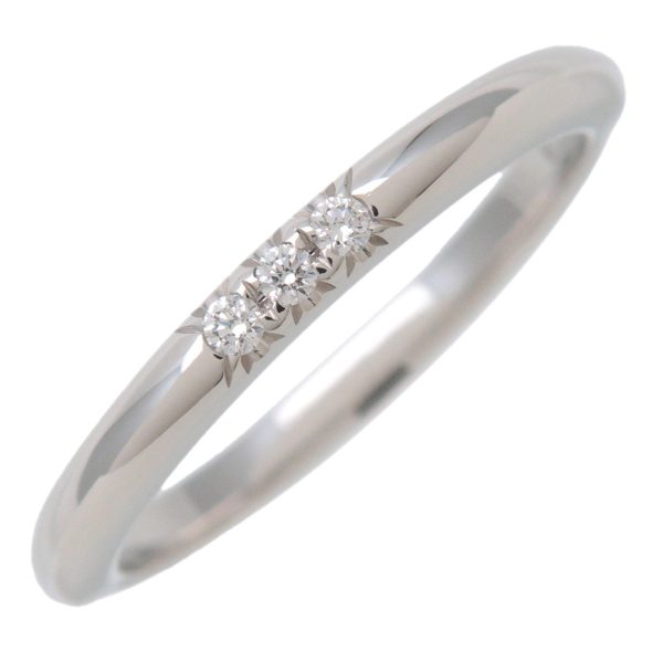 Tiffany&Co. Classic Band 3P Diamond Ring PT950 Platinum US4.5-5 For Sale