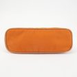 HERMES Canvas Leather Bolide Pouch MM Cosmetic Pouch Orange Sale