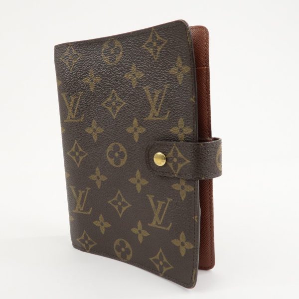 Louis Vuitton Monogram Agenda MM Planner Cover Brown R20105 For Sale