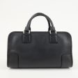 LOEWE Anagram Leather Amazona 28 Hand Bag Black Silver HDW Online Hot Sale