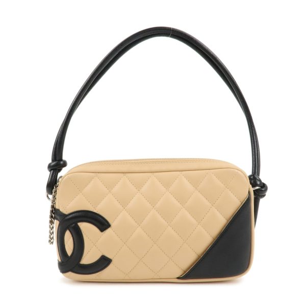 CHANEL Cambon Line Lambskin Accessory Pouch Hand Bag A25175 Sale