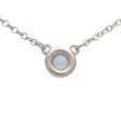 Tiffany&Co. By the Yard 1P Aquamarine Necklace 0.13ct Silver Sale