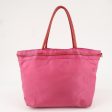 PRADA Nylon Patent Leather Logo Tote Bag Pink Red Online Hot Sale