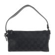 GUCCI GG Canvas Leather Small Hand Bag Pouch Black 103399 Supply