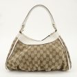 GUCCI Abbey GG Canvas Leather Shoulder Bag Beige Ivory 190525 Discount