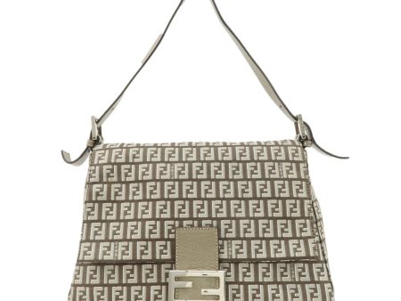 FENDI Zucchino Mamma Buguette Canvas Leather  Shoulder Bag 8BR001 For Cheap