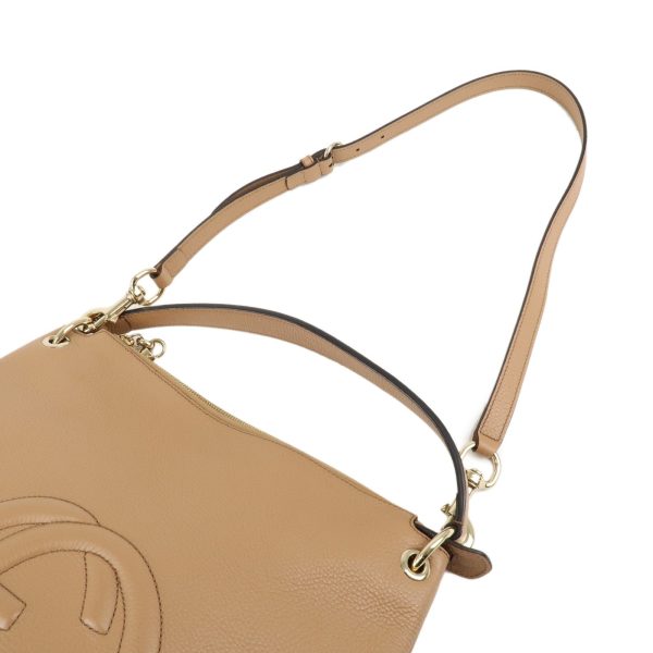 GUCCI SOHO Leather 2Way Bag Shoulder Bag Beige 536194 Supply