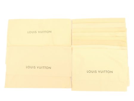 Louis Vuitton Set of 10 Dust Bag Flap Style Beige Brown Discount