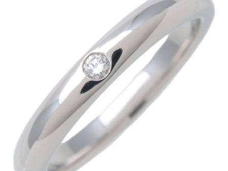 Tiffany&Co. Stacking Band Ring 1P Diamond PT950 Platinum US5 Discount