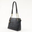 CHANEL Caviar Skin Chain Tote Bag Black Gold A03578 Online