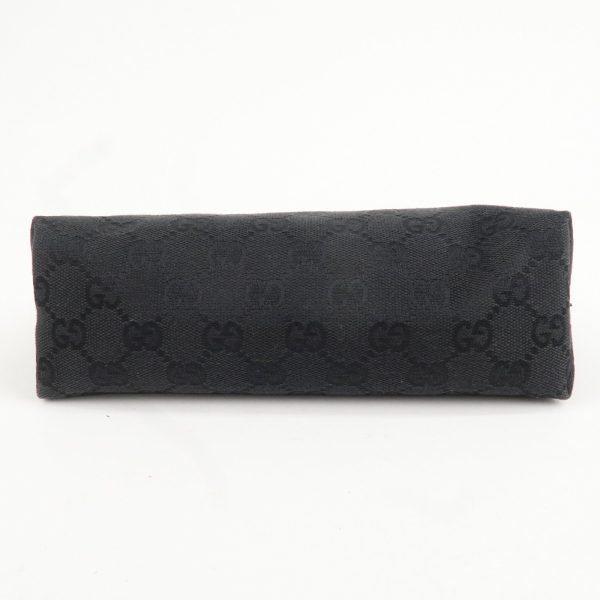 GUCCI GG Canvas Leather Small Hand Bag Pouch Black 103399 Supply