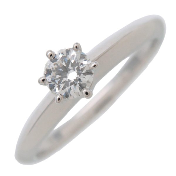 Tiffany&Co. Solitaire Diamond Ring 0.23ct PT950 US5.5-6 EU51 Online