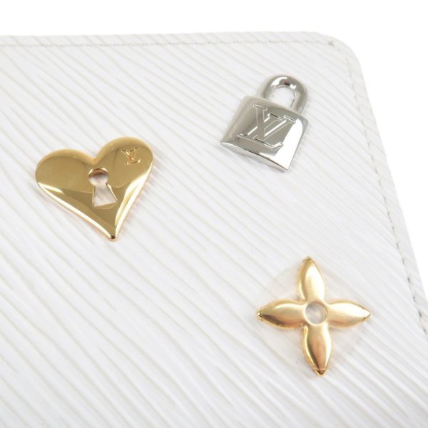 Louis Vuitton Epi Love Lock Zippy Coin Purse Blanc M63994 Hot on Sale