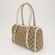 GUCCI Abbey GG Canvas Leather Hand Bag Beige Ivory 130942 Online Hot Sale