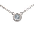 Tiffany&Co. By the Yard 1P Aquamarine Necklace 0.13ct Silver Sale