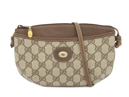 GUCCI Old Gucci GG Plus Leather Shoulder Bag Beige 904.02.020 Discount