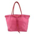 PRADA Nylon Patent Leather Logo Tote Bag Pink Red Online Hot Sale