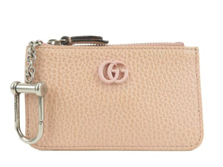 GUCCI GG Marmont Leather Fragment Case Card Case Pink 701070 For Sale