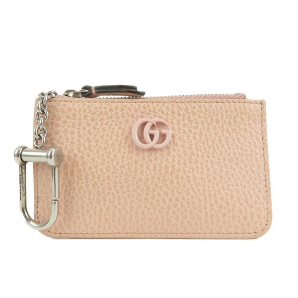 GUCCI GG Marmont Leather Fragment Case Card Case Pink 701070 For Sale