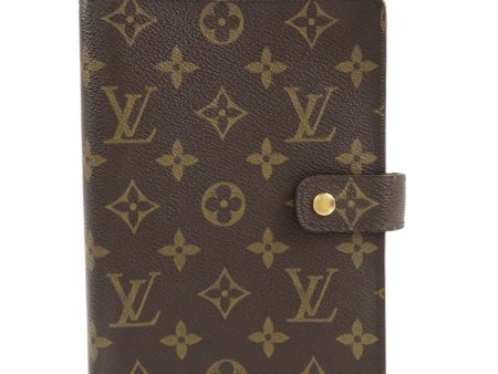 Louis Vuitton Monogram Agenda MM Planner Cover Brown R20105 For Sale