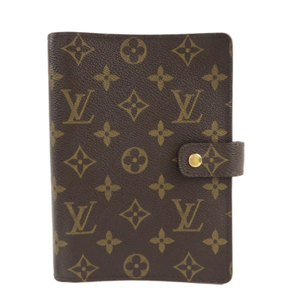 Louis Vuitton Monogram Agenda MM Planner Cover Brown R20105 For Sale