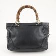 GUCCI Bamboo Leather Tote Bag Hand Bag Black 246879 Online