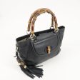 GUCCI Bamboo Leather Tote Bag Hand Bag Black 246879 Online