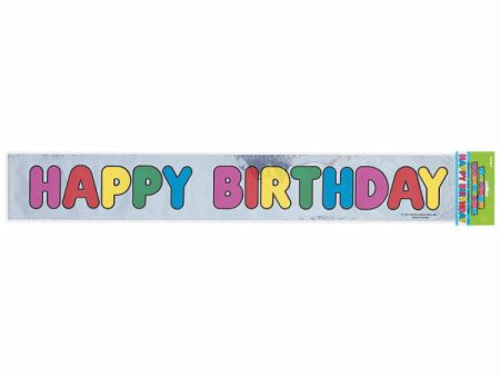 Foil Happy Birthday Banner, 12 ft Sale