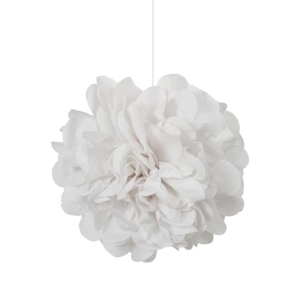 White Mini Puff Tissue Decorations, 3ct For Cheap