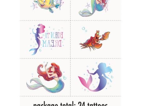 Disney The Little Mermaid Tattoos, 24ct For Discount