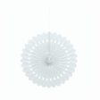 White Solid 16  Tissue Paper Fan Online Hot Sale