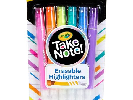 Crayola Take Note! Erasable Highlighters 6ct. (24) For Discount