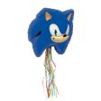 Sonic the Hedgehog Shaped Drum Pull Pinata Discount