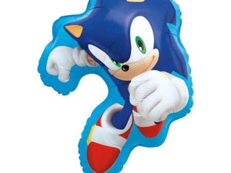 Sonic the Hedgehog Shaped 24  Giant Foil Balloon, Packaged Sale