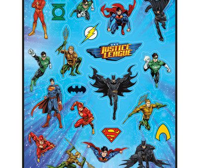 Justice League Sticker Sheets, 4ct. Online