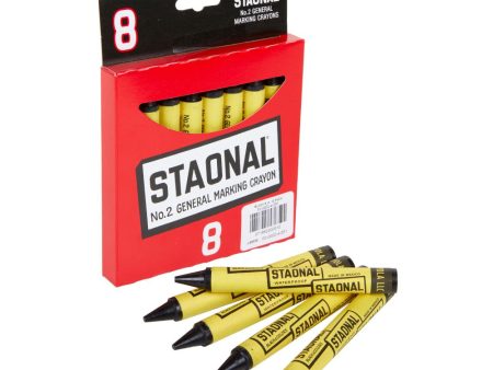 Crayola Staonal Marking Crayon Black 8ct. (12) Online Hot Sale