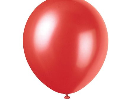 12  Latex Balloons, 8ct - Frost Red For Discount