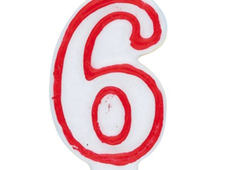 Number 6 Deluxe Birthday Candle Online