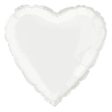 White Solid Heart Foil Balloon 18 , Bulk Online Sale