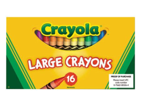 Crayola Large Crayons Lift Lid Box 16ct. (72) Online Sale