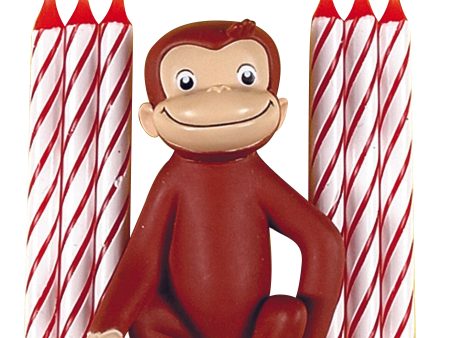 Curious George Cake Topper with 6 Candles Online Hot Sale