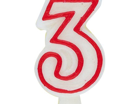 Number 3 Deluxe Birthday Candle Online Sale